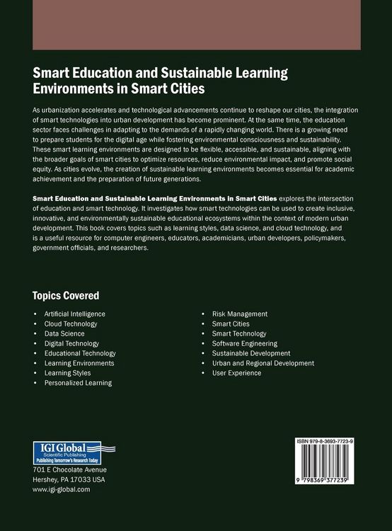 Produktbild: Smart Education and Sustainable Learning Environments in Smart Cities