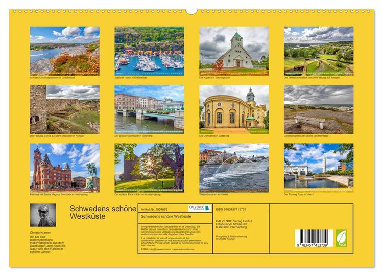 Produktbild: Schwedens sch&ouml;ne Westk&uuml;ste (hochwertiger Premium Wandkalender 2026 DIN A2 quer), Kunstdruck in Hochglanz
