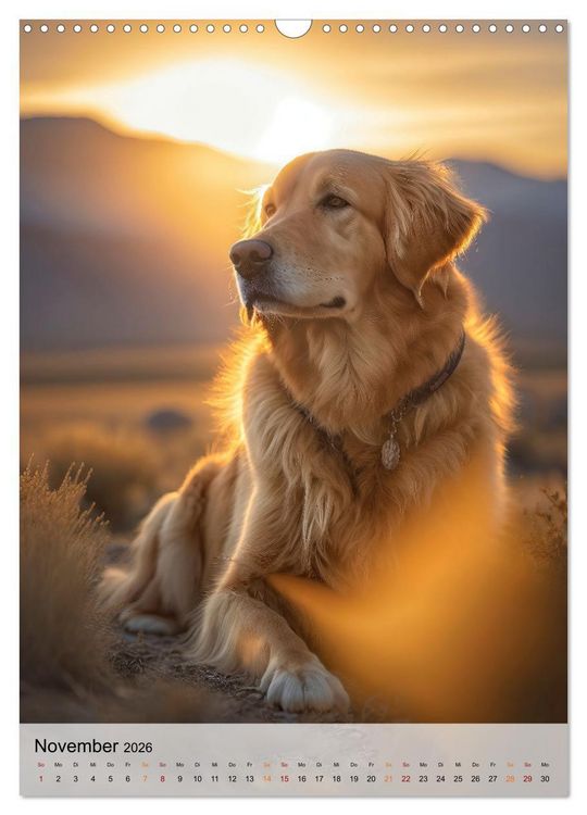 Produktbild: Golden Retriever - ein Hund f&uuml;r die Familie (Wandkalender 2026 DIN A3 hoch), CALVENDO Monatskalender
