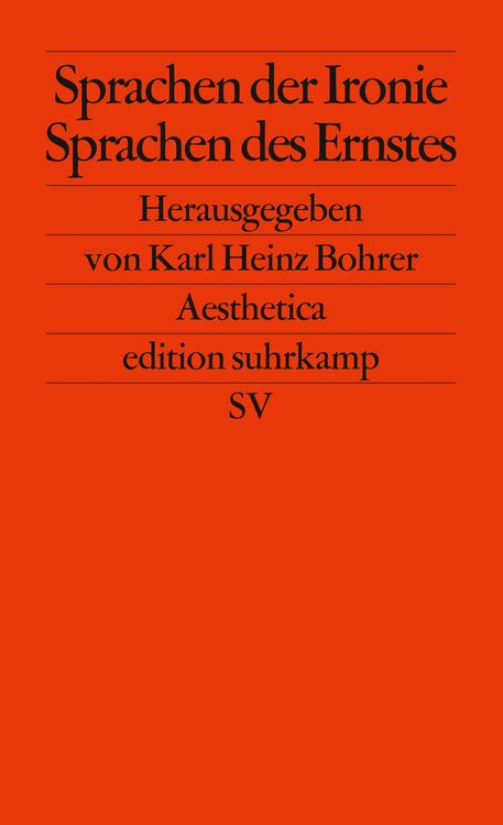 Produktbild: Sprachen der Ironie, Sprachen des Ernstes