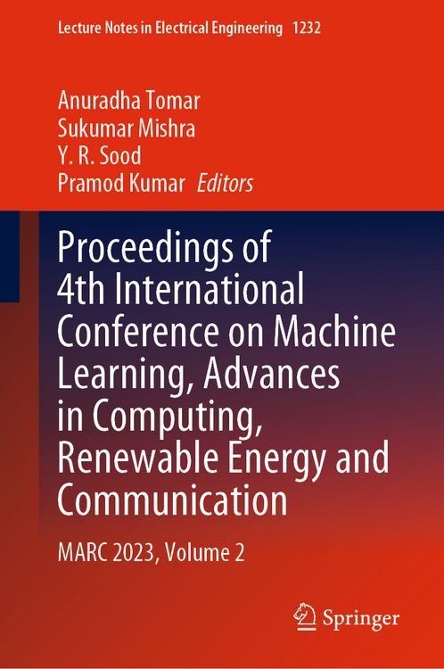 Produktbild: Proceedings of 4th International Conference on Machine Learning, Advances in Computing, Renewable Energy and Communication