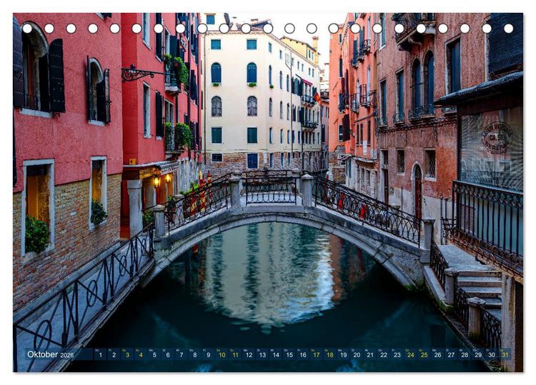 Produktbild: Venedig - eine Stadt f&uuml;r Tr&auml;umer (Tischkalender 2026 DIN A5 quer), CALVENDO Monatskalender