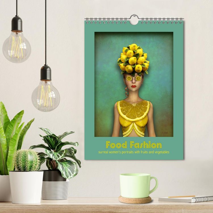 Produktbild: Food Fashion - surreal women's portraits with fruit and vegetable (Wall Calendar 2026 DIN A4 portrait), CALVENDO 12 Month Wall Calendar