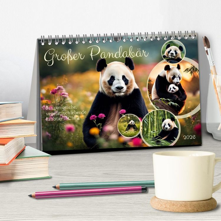 Produktbild: Gro&szlig;er Pandab&auml;r (Tischkalender 2026 DIN A5 quer), CALVENDO Monatskalender