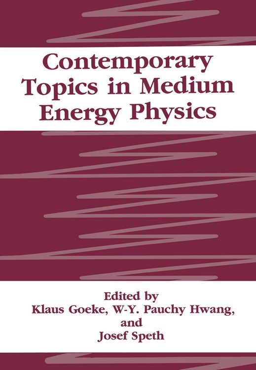 Produktbild: Contemporary Topics in Medium Energy Physics