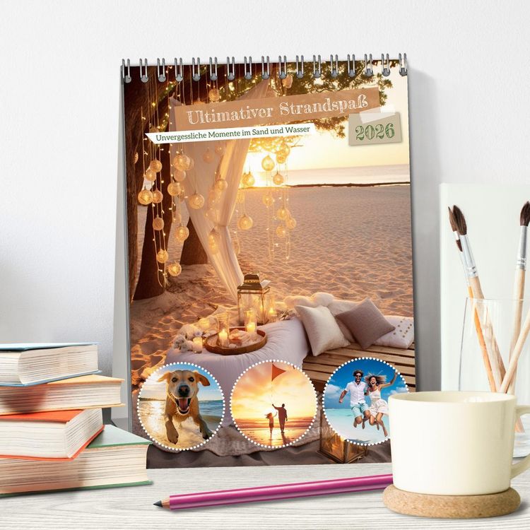Produktbild: Ultimativer Strandspa&szlig; (Tischkalender 2026 DIN A5 hoch), CALVENDO Monatskalender