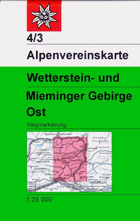 Produktbild: DAV Alpenvereinskarte 4/3 Wetterstein Mieminger Gebirge Ost