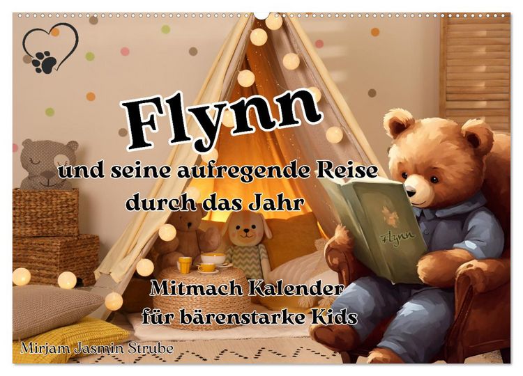 Produktbild: Flynn und seine aufregende Reise durch das Jahr (Wandkalender 2026 DIN A2 quer), CALVENDO Monatskalender