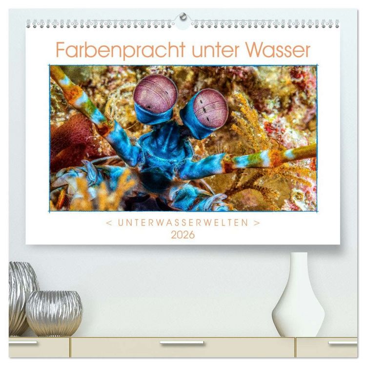 Produktbild: Farbenpracht unter Wasser (hochwertiger Premium Wandkalender 2026 DIN A2 quer), Kunstdruck in Hochglanz