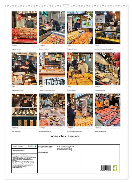 Produktbild: Japanisches Streetfood (Wandkalender 2026 DIN A2 hoch), CALVENDO Monatskalender