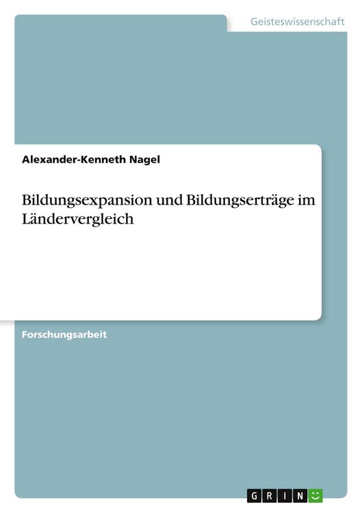 Produktbild: Bildungsexpansion und Bildungsertr&auml;ge im L&auml;ndervergleich
