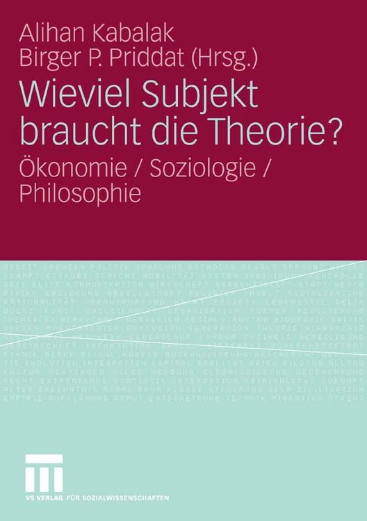 Produktbild: Wieviel Subjekt braucht die Theorie?