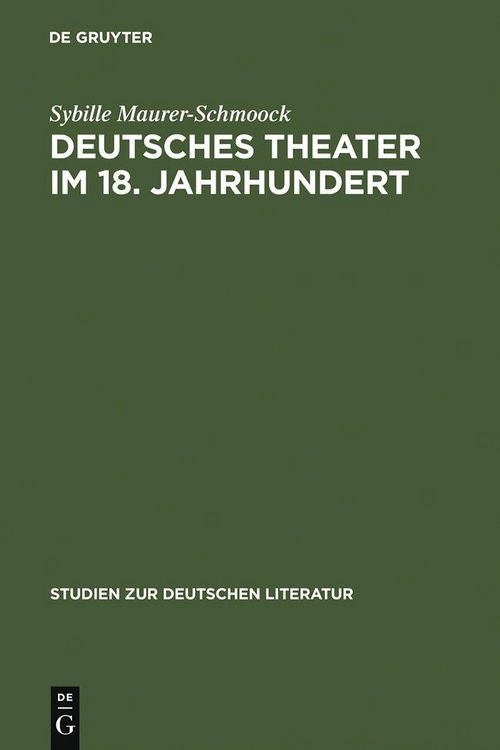 Produktbild: Deutsches Theater im 18. Jahrhundert