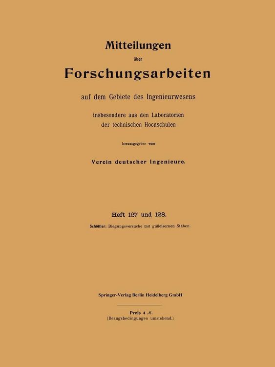 Produktbild: Mitteilungen &uuml;ber Forschungsarbeiten auf dem Gebiete des Ingenieurwesens