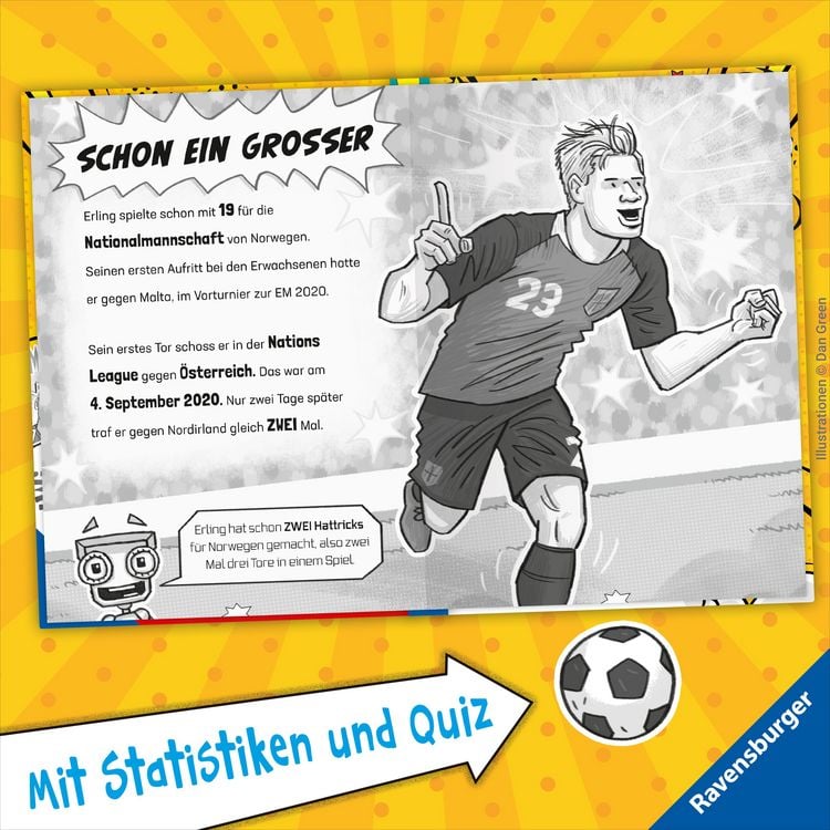 Produktbild: Fu&szlig;ball-Stars - Alles &uuml;ber Haaland. Vom Fu&szlig;ball-Talent zum Megastar