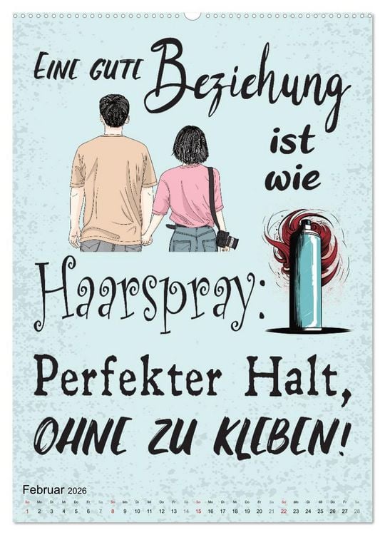 Produktbild: Haarige Friseurspr&uuml;che (Wandkalender 2026 DIN A2 hoch), CALVENDO Monatskalender