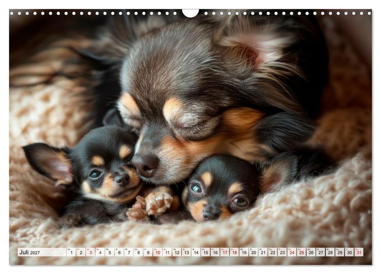 Produktbild: Niedliche Chihuahuas (Wandkalender 2027 DIN A3 quer), CALVENDO Monatskalender
