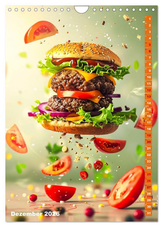 Produktbild: Leckeres Fast Food (Wandkalender 2026 DIN A4 hoch), CALVENDO Monatskalender