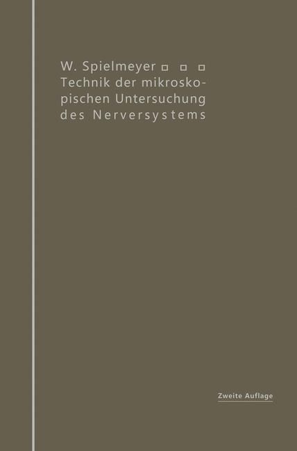 Produktbild: Technik der mikroskopischen Untersuchung des Nervensystems