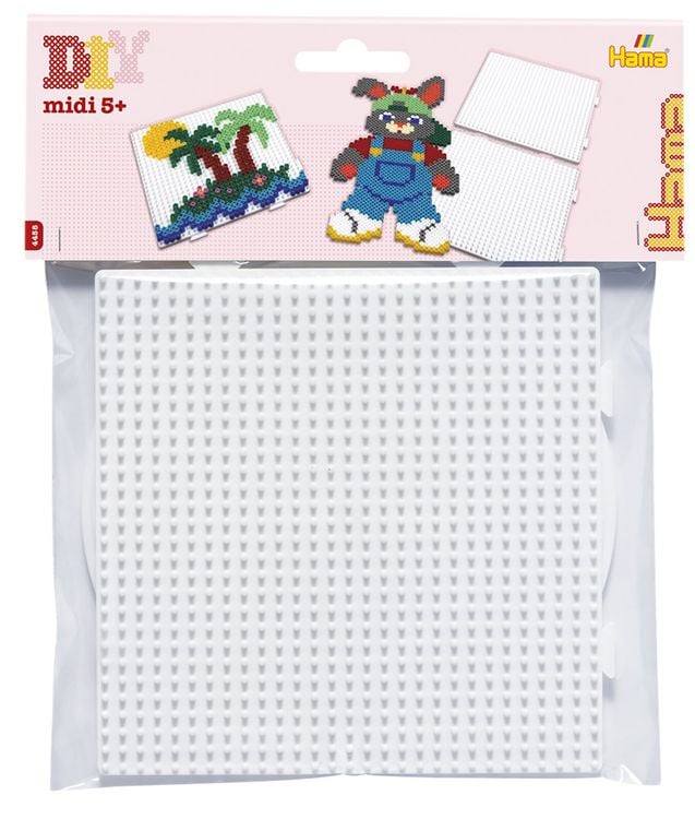 Produktbild: Hama&reg; B&uuml;gelperlen Midi - 2er Set Stiftplatten im Beutel - 2x Multi Quadrate.
