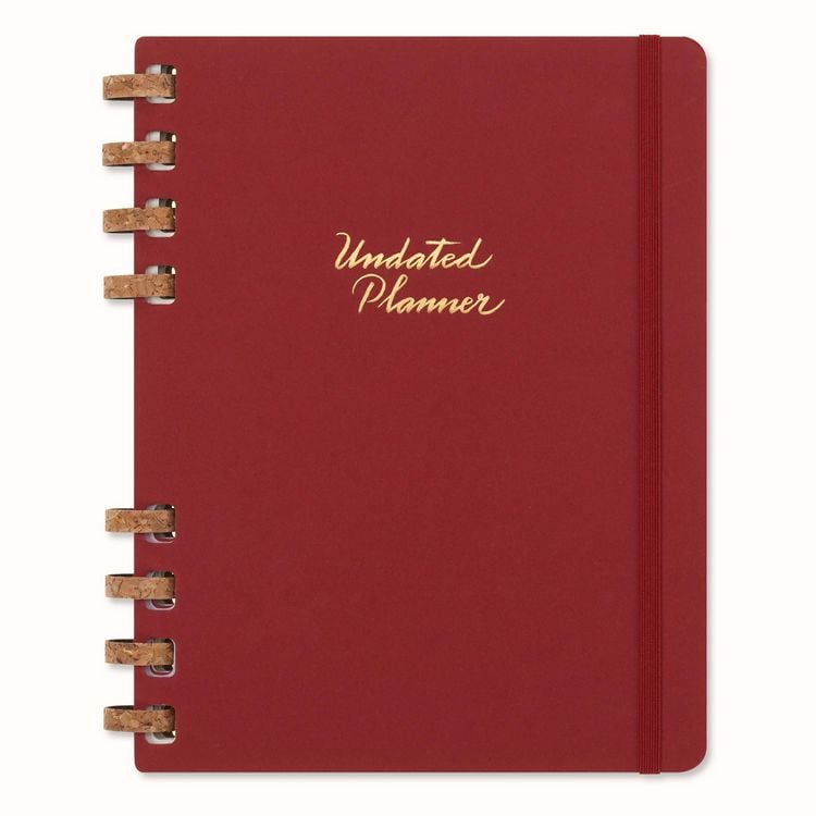 Produktbild: Moleskine Undatierter Life Kalender Mit Spiralbindung, Xl, Wochen-Monatskalender, Fester Einband, Crush Cherry