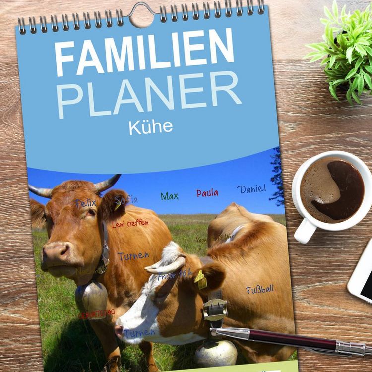 Produktbild: Familienplaner 2026 - K&uuml;he mit 5 Spalten (Wandkalender, 21 x 45 cm) CALVENDO