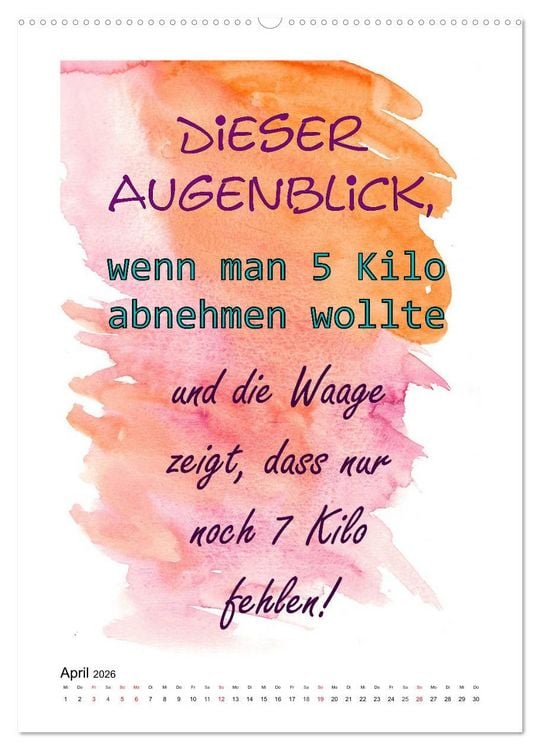 Produktbild: Humor und Ironie. Lustige Spr&uuml;che (hochwertiger Premium Wandkalender 2026 DIN A2 hoch), Kunstdruck in Hochglanz
