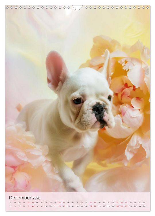 Produktbild: Bulldoggen (Wandkalender 2026 DIN A3 hoch), CALVENDO Monatskalender