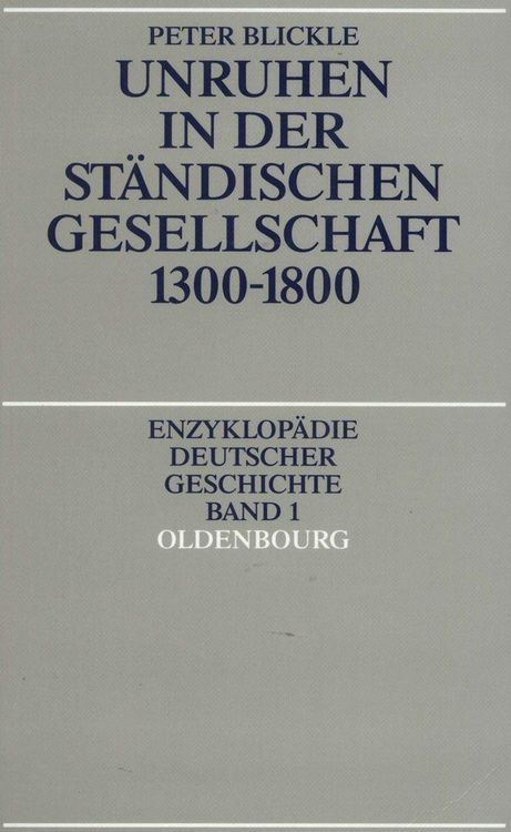 Produktbild: Unruhen in der st&auml;ndischen Gesellschaft 1300-1800