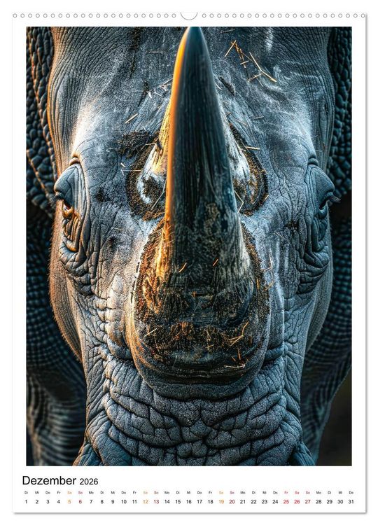 Produktbild: Afrikas Tierwelt - imposante K&ouml;pfe (hochwertiger Premium Wandkalender 2026 DIN A2 hoch), Kunstdruck in Hochglanz
