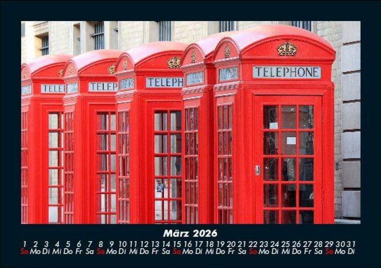 Produktbild: London 2026 Fotokalender DIN A5