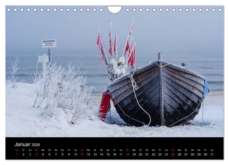 Produktbild: Unterwegs an der K&uuml;ste der Ostsee (Wandkalender 2026 DIN A4 quer), CALVENDO Monatskalender