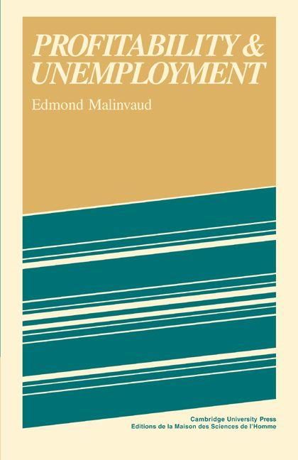 Produktbild: Profitability and Unemployment