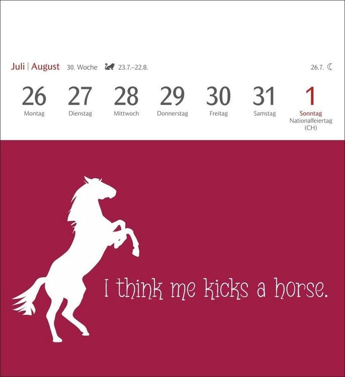 Produktbild: Now I know how the rabbit runs Postkartenkalender 2027 - 53 denglische Spr&uuml;che und Sprichw&ouml;rter