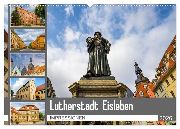 Produktbild: Lutherstadt Eisleben Impressionen (Wandkalender 2026 DIN A2 quer), CALVENDO Monatskalender