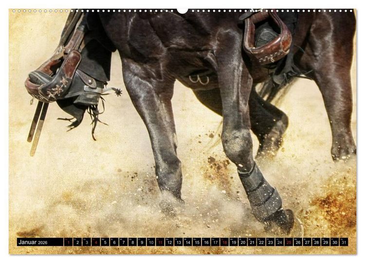 Produktbild: Western-Feeling (hochwertiger Premium Wandkalender 2026 DIN A2 quer), Kunstdruck in Hochglanz