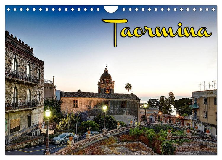 Produktbild: Taormina zur blauen Stunde (Wandkalender 2026 DIN A4 quer), CALVENDO Monatskalender