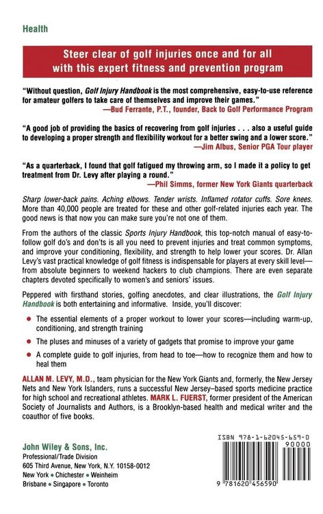 Produktbild: Golf Injury Handbook