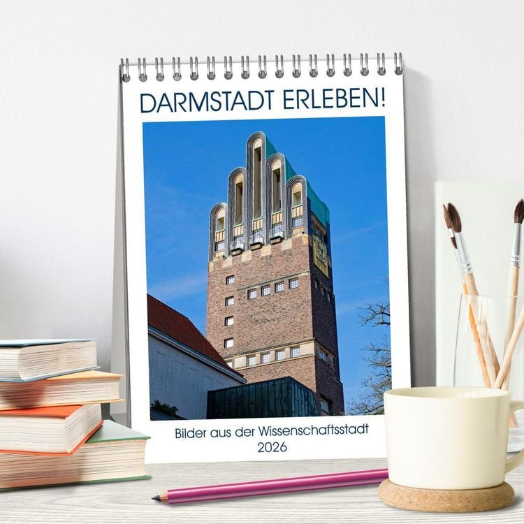 Produktbild: Darmstadt erleben! (Tischkalender 2026 DIN A5 hoch), CALVENDO Monatskalender