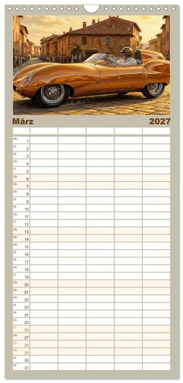 Produktbild: Familienplaner 2027 - N&auml;chster Halt: Rennstrecke mit 5 Spalten (Wandkalender, 21 x 45 cm) CALVENDO