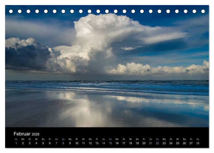 Produktbild: Wolken &uuml;ber D&auml;nemark (Tischkalender 2026 DIN A5 quer), CALVENDO Monatskalender