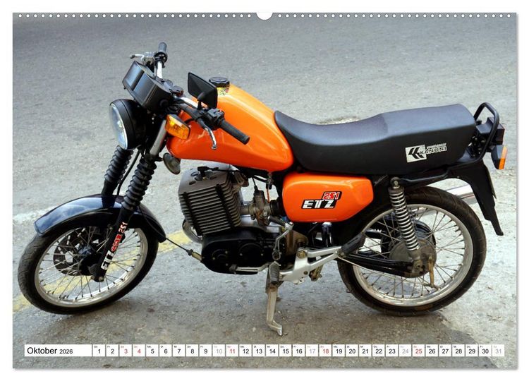 Produktbild: MZ - Ein Motorrad aus der DDR in Kuba (Wandkalender 2026 DIN A2 quer), CALVENDO Monatskalender