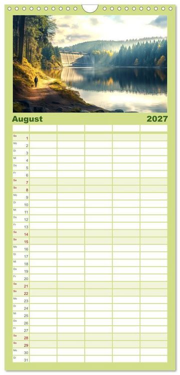Produktbild: Familienplaner 2027 - Wandergl&uuml;ck - Momente der Freiheit in der Natur mit 5 Spalten (Wandkalender, 21 x 45 cm) CALVENDO
