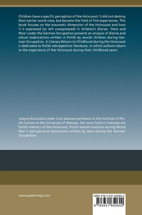 Produktbild: Their Childhood and the Holocaust