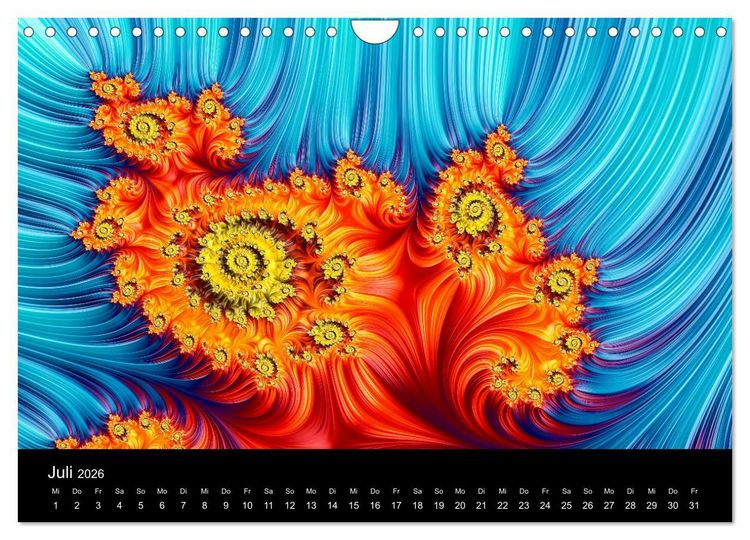 Produktbild: Fraktale - Farben - Formen 2026 (Wandkalender 2026 DIN A4 quer), CALVENDO Monatskalender