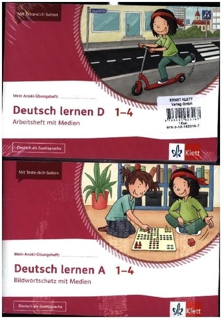 Produktbild: Deutsch lernen A-D 1-4. 4 Übungshefte mit Medien im Paket: DaZ A - D Klasse 1-4