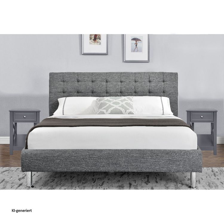 Produktbild: HTI-Living HTI-Living Nachttisch Hayet Grau 2er-Set HTI-Living Nachttisch Hayet Grau 2er-Set