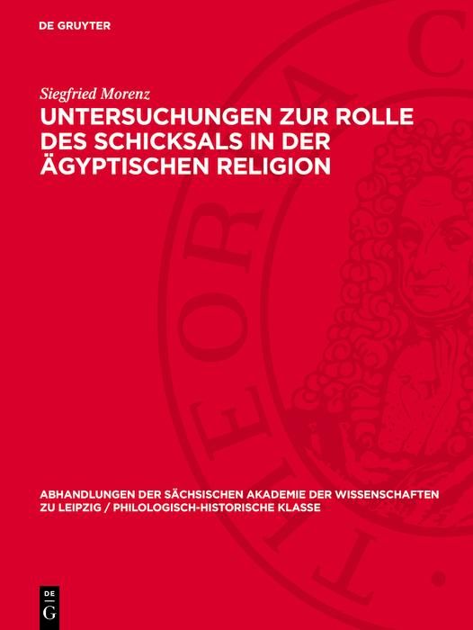 Produktbild: Untersuchungen zur Rolle des Schicksals in der &auml;gyptischen Religion