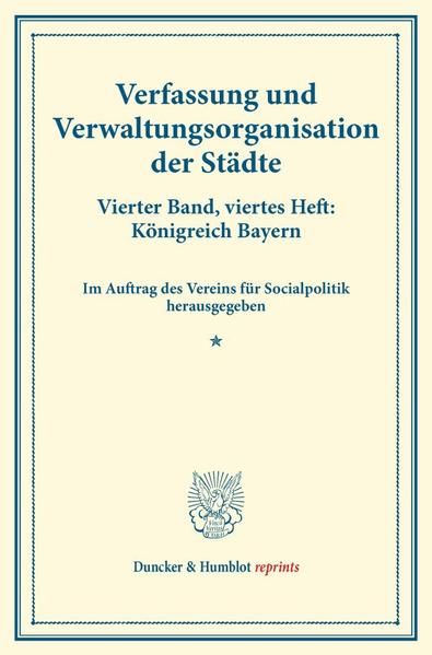 Produktbild: Verfassung und Verwaltungsorganisation der St&auml;dte.
