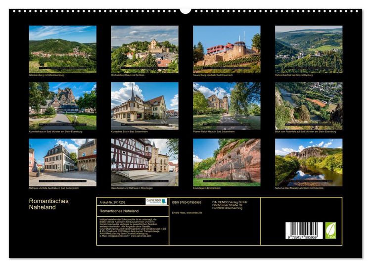 Produktbild: Romantisches Naheland (hochwertiger Premium Wandkalender 2026 DIN A2 quer), Kunstdruck in Hochglanz
